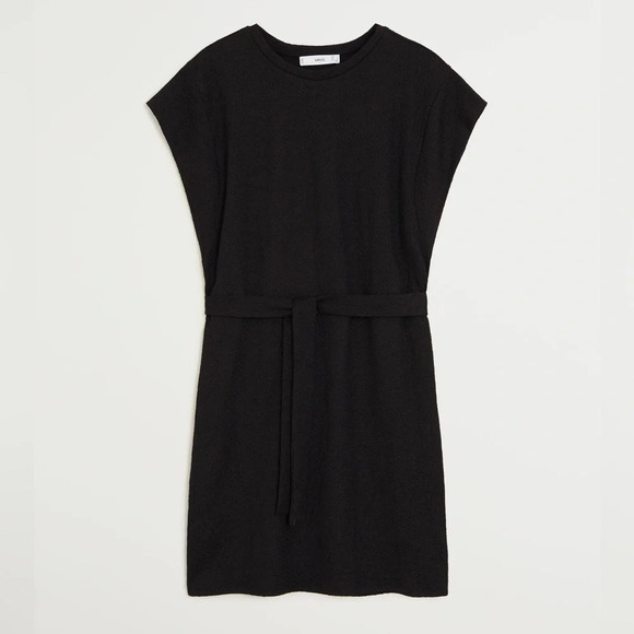 Mango Belted Black Mini Dress - Picture 5 of 10